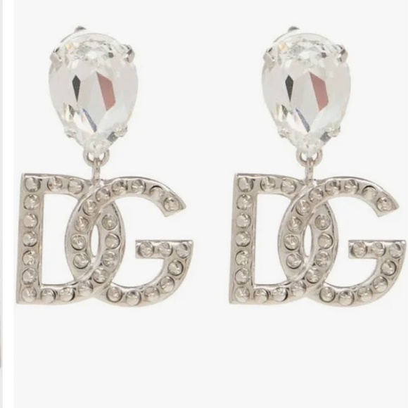 D&G Dolce & Gabbana Rhinestone Dangling Earrings - Picture 4 of 15
